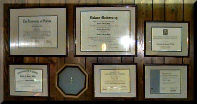 Deplomas and Certifications